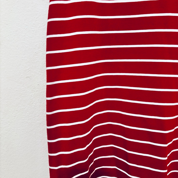 Lulus Red & White Striped Mini T-Shirt Dress S - Picture 5 of 10